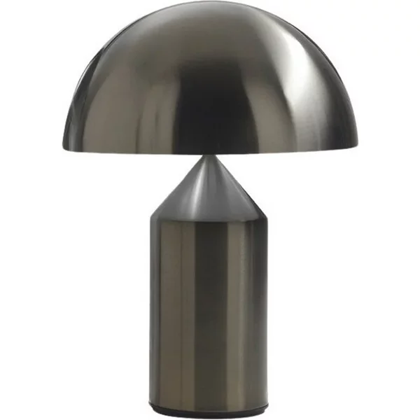 Oluce - Atollo Tischleuchte 238, Nickel schwarz satiniert / Innenseite weiß RAL 9003 Oluce Atollo Tischleuchte 238
