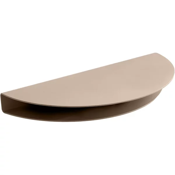 MOEBE - Half Moon Wandregal, 20 x 40 cm, Stahl, warm grey Moebe Half Moon Wandregal