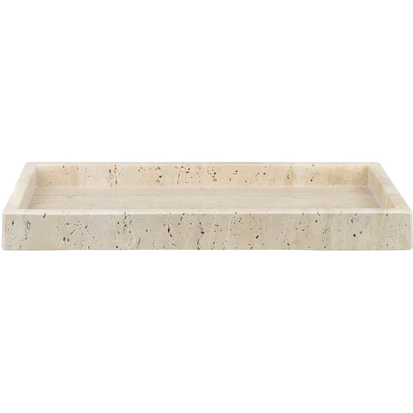 Mette Ditmer - Travertine Tablett, 16 x 31 cm, leinen Mette Ditmer Travertine Tablett