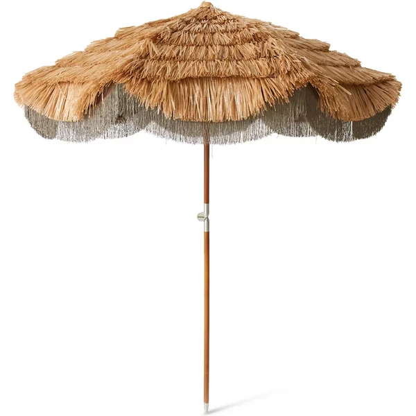 HKliving - Serengeti Sonnenschirm, Ø 192 cm, natur HKliving Serengeti Sonnenschirm