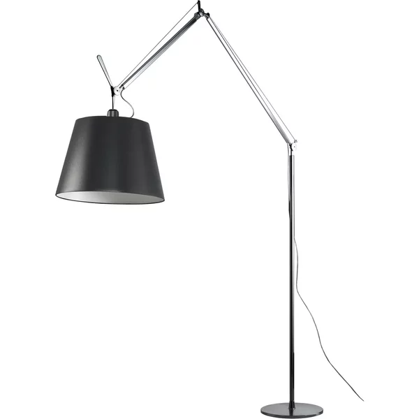 Artemide - Tolomeo Mega Stehleuchte mit Dimmer, Satinschirm Ø 42 cm, alusilber / schwarz Artemide Tolomeo Mega Stehleuchte mit Dimmer
