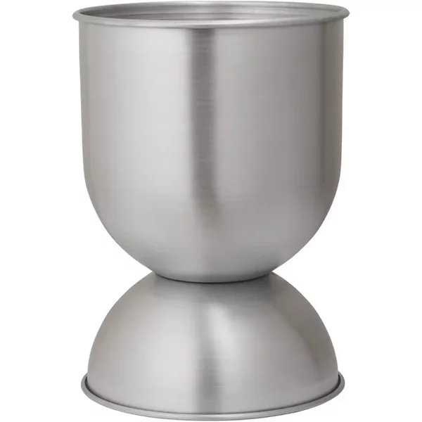 Ferm Living - Hourglass Blumentopf small, Ø 30 x H 42,5 cm, Aluminium Ferm Living Hourglass Blumentopf small