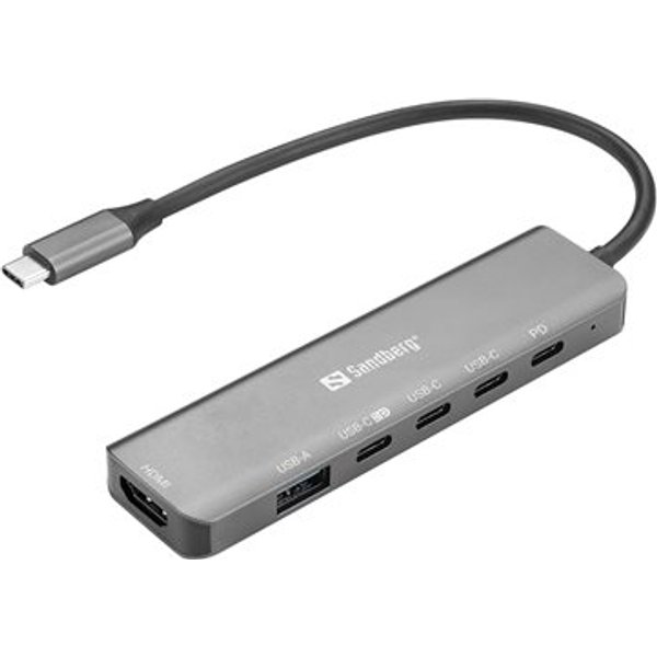 SANDBERG USB-C 6-in-1mediaDock