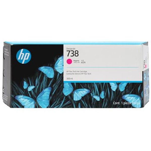 HP 738 300-ml Magenta DesignJet Ink Cart