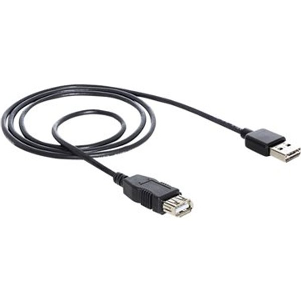DELOCK USB Verl. A -> A St/Bu 1.00m sw Easy USB