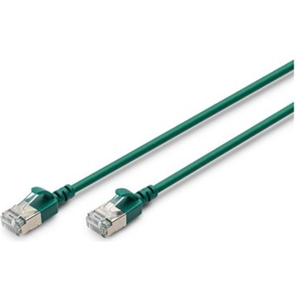 DIGITUS Patchkabel CAT 6A F/FTP Slim 0,50m grün