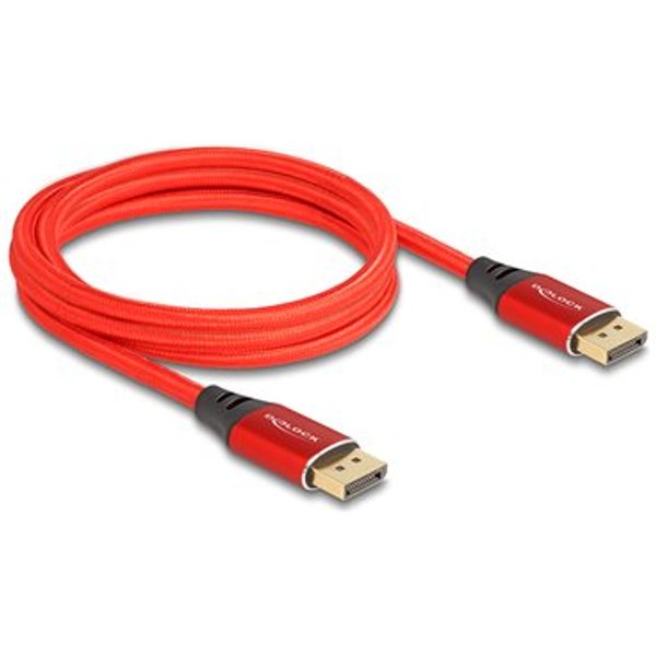 DELOCK DisplayPort Kabel 16K 60Hz 2m rot