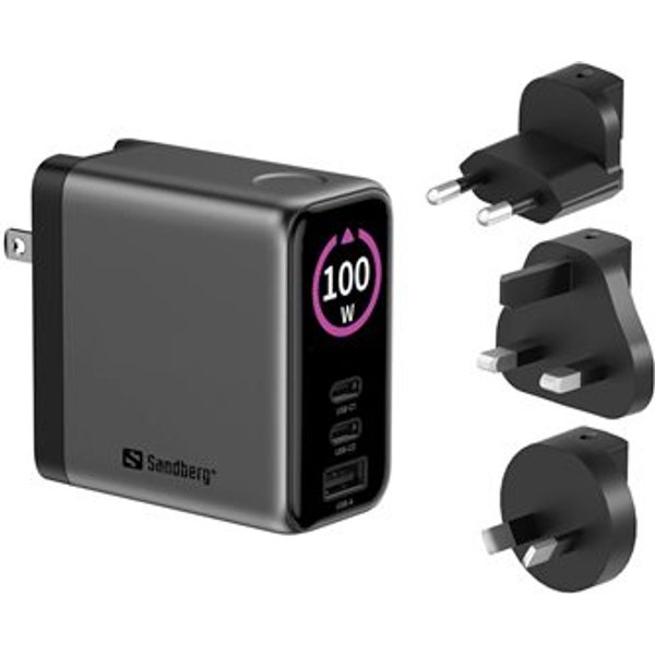 SANDBERG Travel Charger PD100W Display
