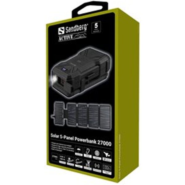 SANDBERG Solar 5-Panel Powerbank 27000