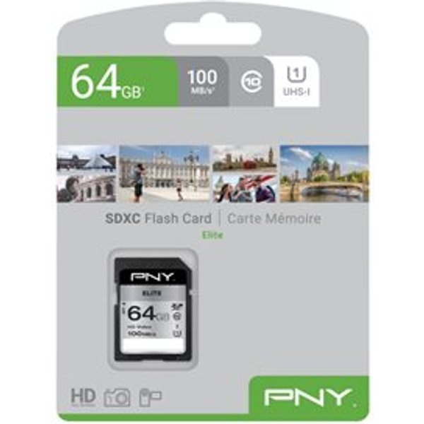 PNY Memory Card 64 GB SDHC SD ELITE