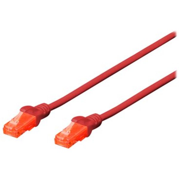 DIGITUS Patchkabel Cat6 U/UTP 2xRJ45 3.0m rot LSZH