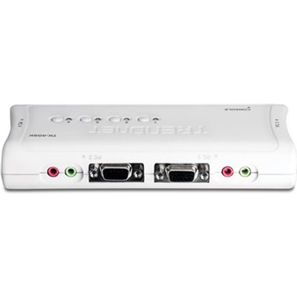 TRENDnet KVM Switch 4-Port VGA/USB/Audio mit Kabeln