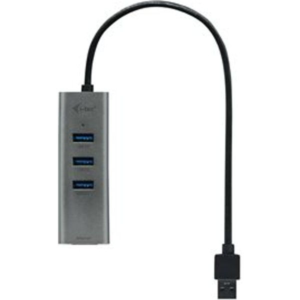 i-tec USB 3.0 Metal 3-Port - Hub - 3 x SuperSpeed USB 3.0 + 1 x 10/100/1000