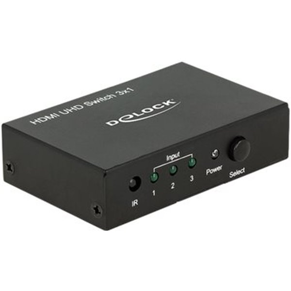 DELOCK HDMI Splitter 3 Eingang -> 1 Ausgang 4K