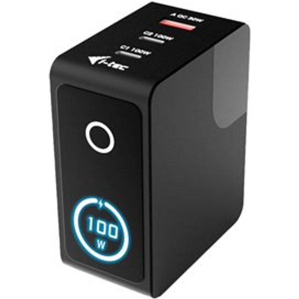 i-tec 100W Intelligent Multiport USB Charger 2x USB-C 1x USB-A LCD display