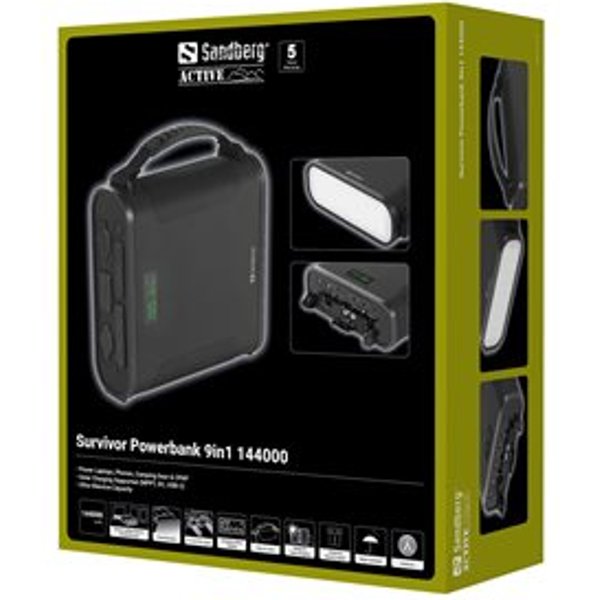 SANDBERG Survivor Powerbank 9in1 144000