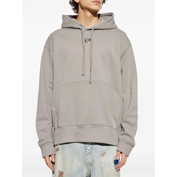 DIESEL Felpa Nero con Cappuccio e Dettagli Logo