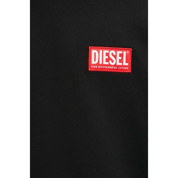 DIESEL Felpa Nero con Cappuccio e Logo