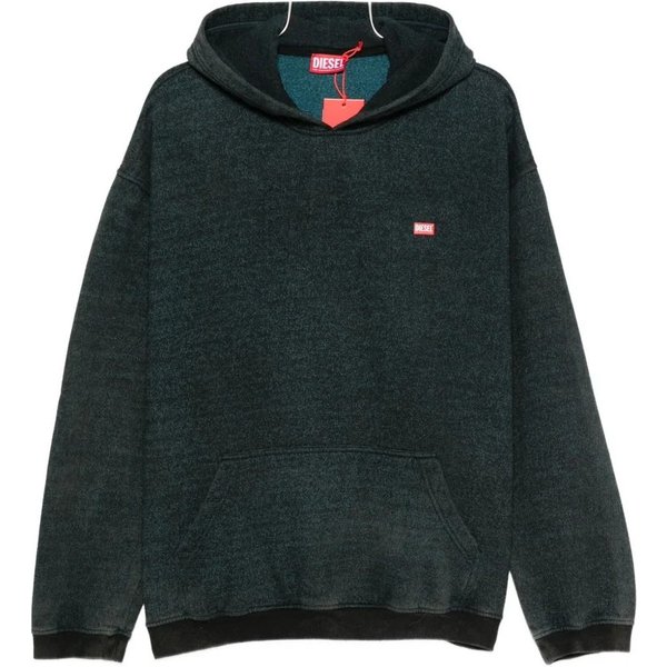 DIESEL Felpa Donna Blu Scuro con Cappuccio e Logo