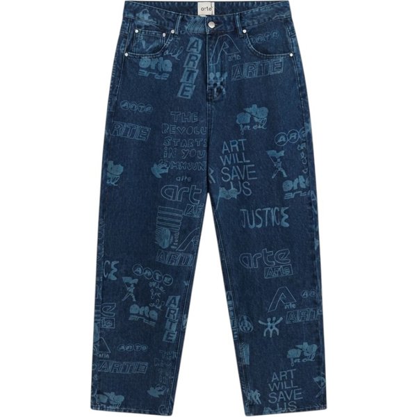 Arte Jeans Donna in Denim Blu con Stampa Grafica