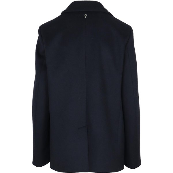 dondup Cappotto Donna Doppiopetto In Misto Lana Blu-image