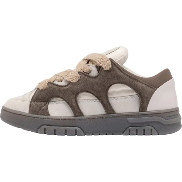 santha Model 1 Contrast Sneakers In Camoscio Marrone-image