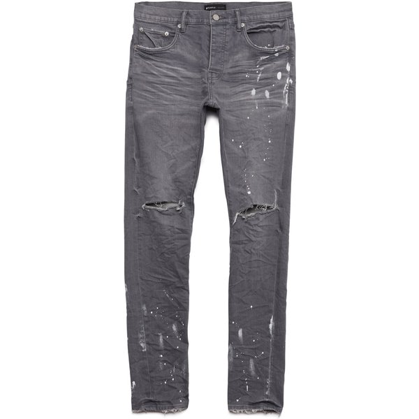 PURPLE BRAND Jeans Uomo Grigi con Dettagli Distress