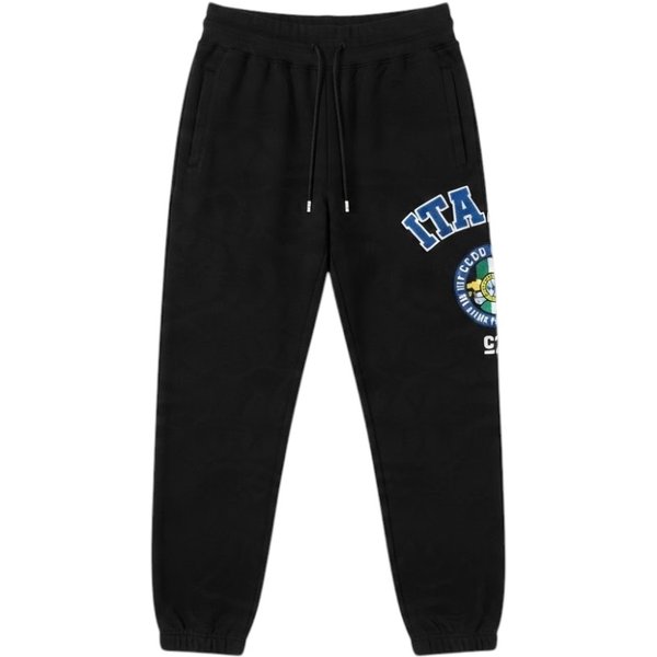 GCDS Pantaloni Casual in Nero con Dettagli Grafici