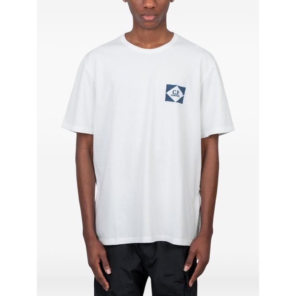 c.p.company t-shirt bianco uomo stampa posteriore