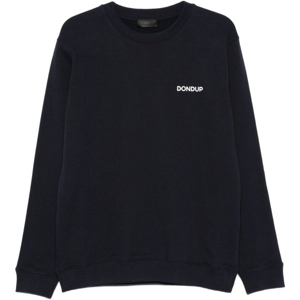 dondup felpa blu uomo logo