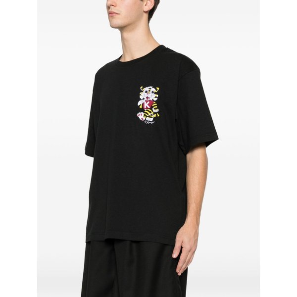kenzo t-shirt ricamo tigre uomo nero