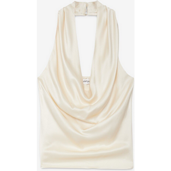 Top In Raso Di Viscosa Donna Bianco-image
