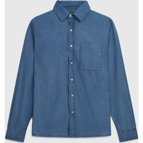 Camicia In Denim Uomo Blu-image