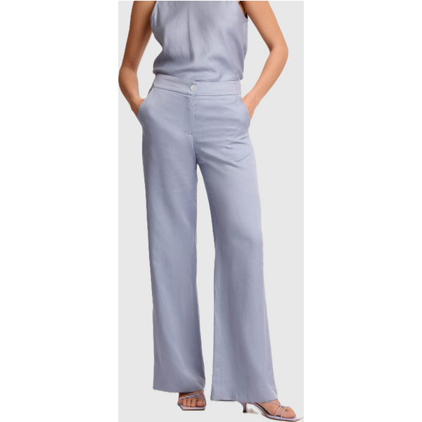 Pantalone Wide Leg Donna Azzurro-image