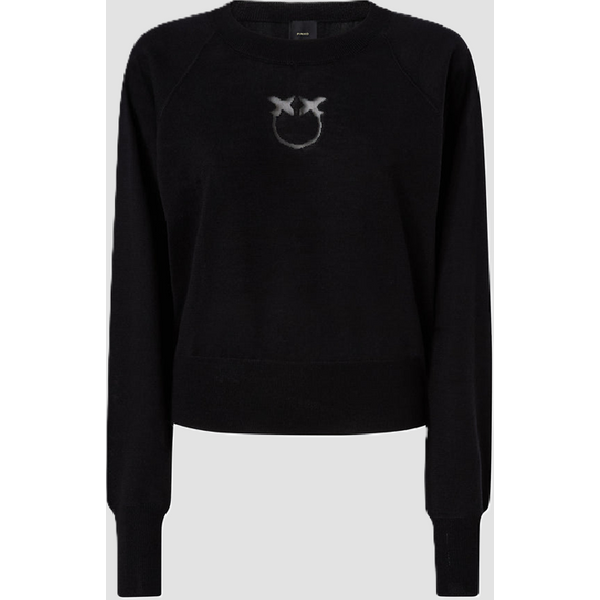 maglia con logo love birds donna nero