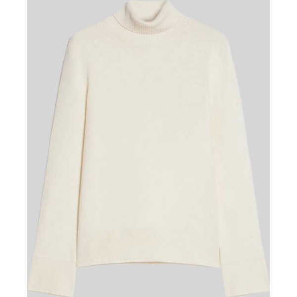 dolcevita misto lana-cashmere donna bianco