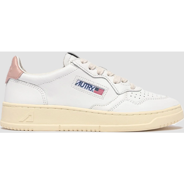 scarpe medalist low donna bianco-rosa