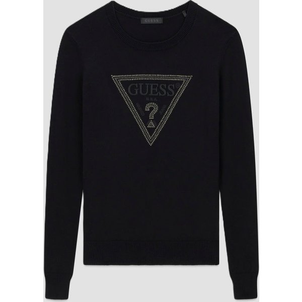 maglia con logo donna nero