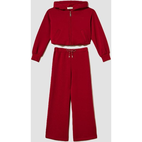 set felpa e pantalone bambina rosso