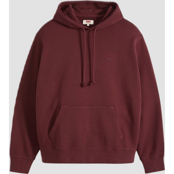 felpa con cappuccio uomo bordeaux