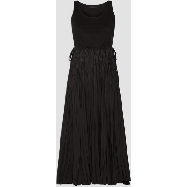 abito con gonna in plisse donna nero