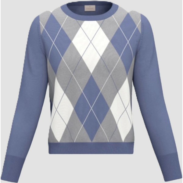 maglia aderente a rombi donna ortensia