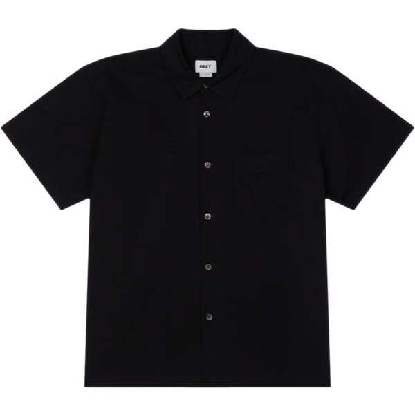 Camicia Obey Wire Woven Ss - Black-image