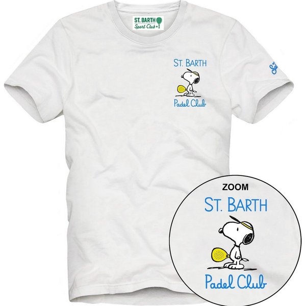 T-Shirt Uomo Mc2 Saint Barth - T-Shirt Man Snoopy Padel Club 01N Emb - N.D.-image