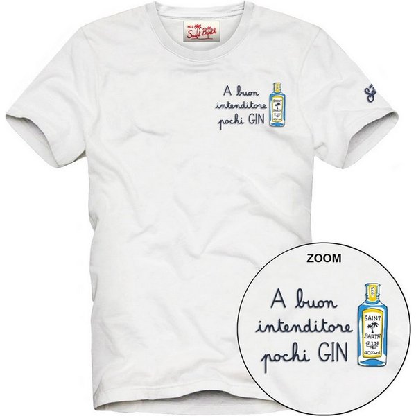 t-shirt uomo mc2 saint barth - portofino intenditore gin 01n emb - n.d.