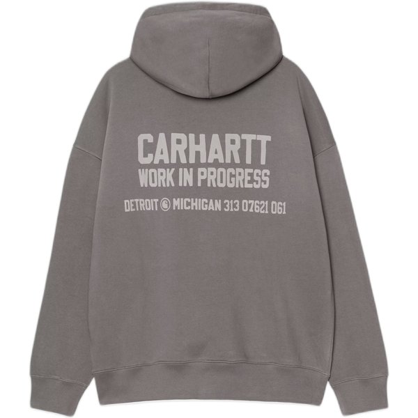 felpa carhartt wip hooded distance - graphite stone dyed