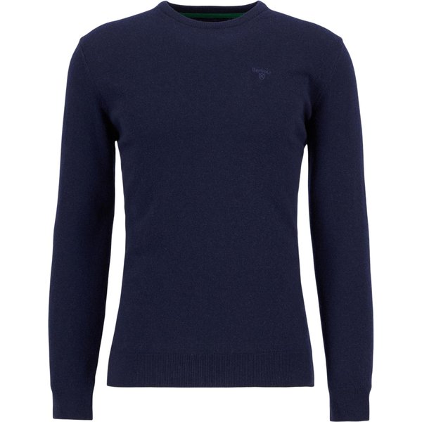 maglione barbour essential l/wool crewneck - navy