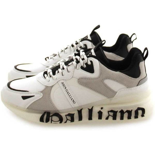 Scarpe JOHN GALLIANO Sneakers Donna Bianco nero 39 - 15502-CP-A-39