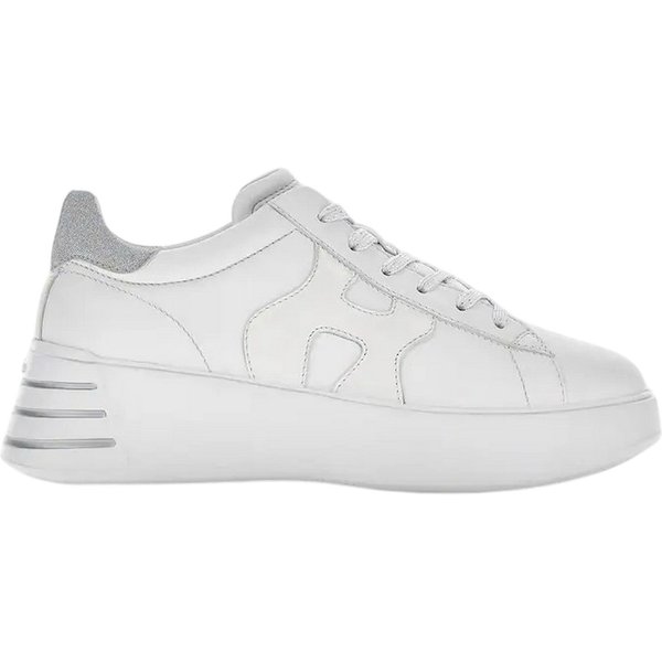 sneaker donna hogan - hogan rebel h564 allacciato h - bianco