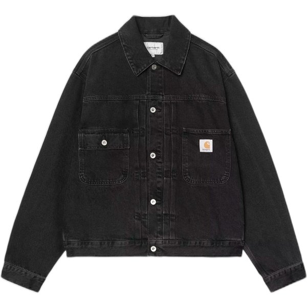 Giacca Carhartt Wip Belmar Jacket - Black Stone Washed-image